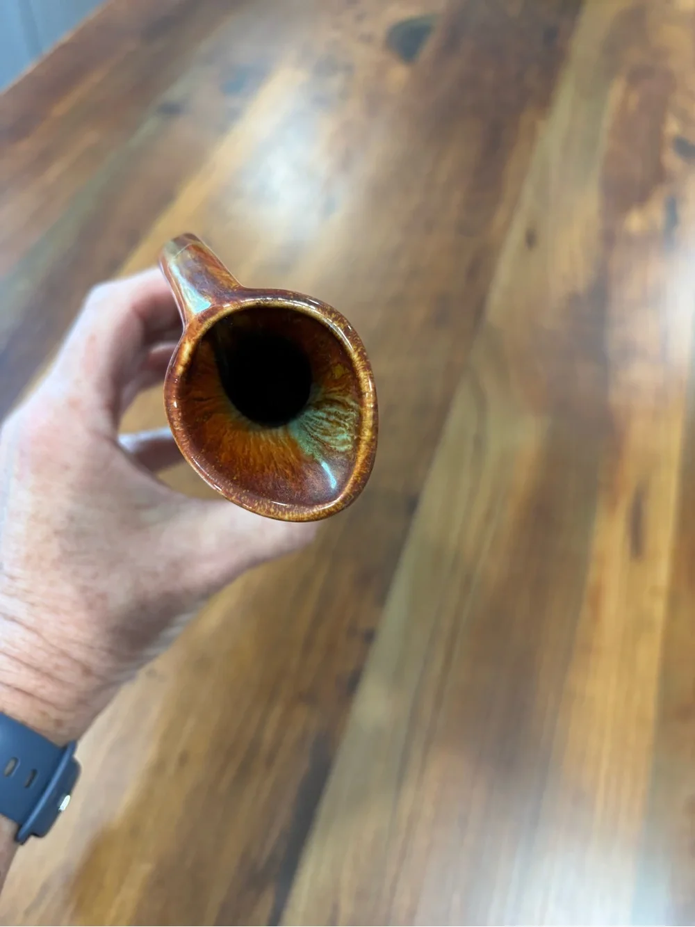 Vintage Dryden Arkansas Pottery Bud Vase - Brown Drip Glaze